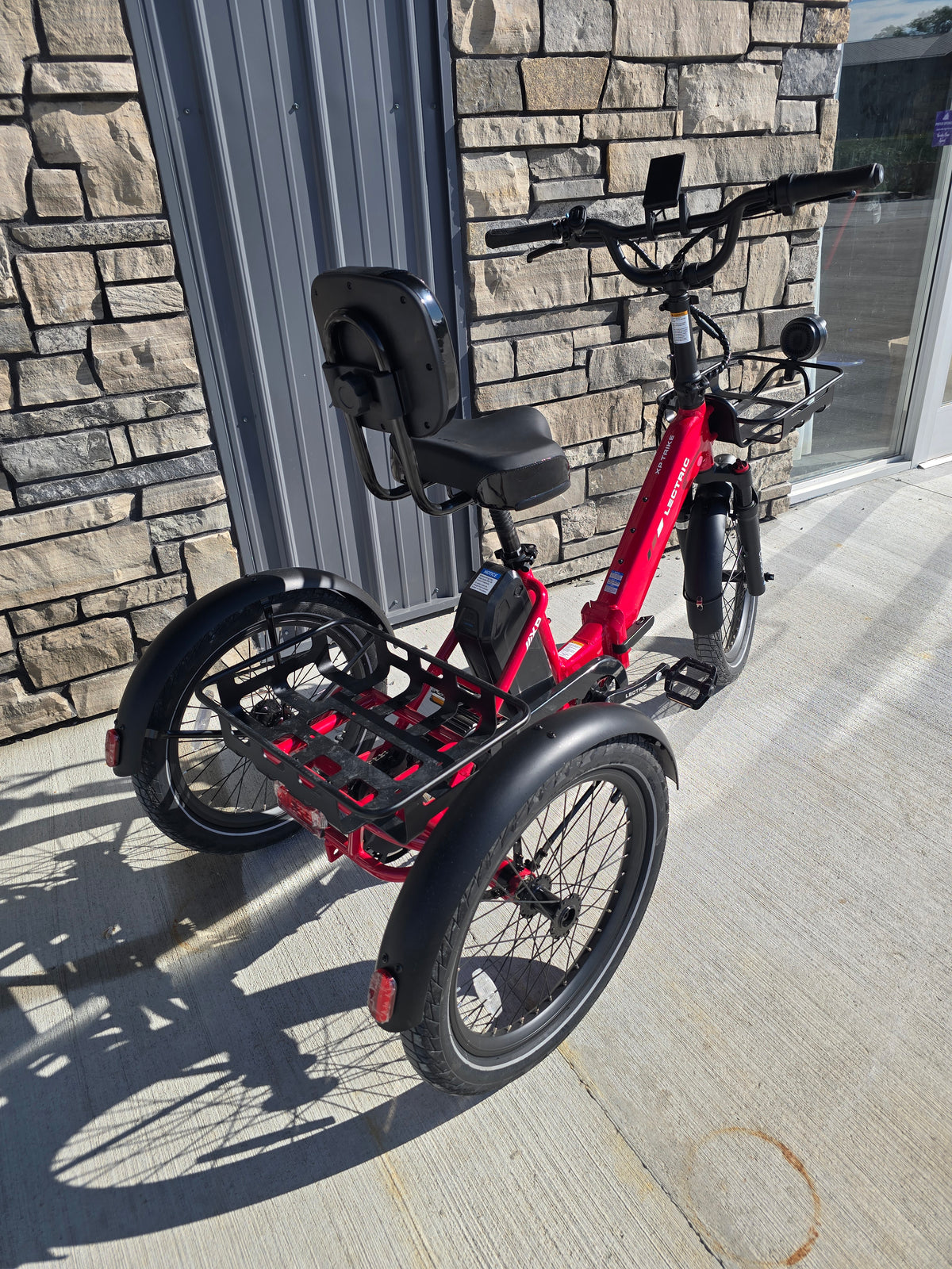Lectric XP Trike2 750W Electric Trike 17MPH 70 Mile Long Range eTrike Phoenix Red